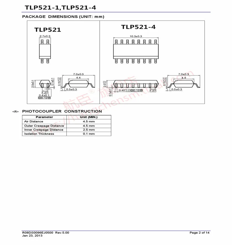 ใหม่ TLP521 P521 TLP521-1 TLP521-1GB ขนาดเล็ก1.27มม.Optocoupler Patch SOP4