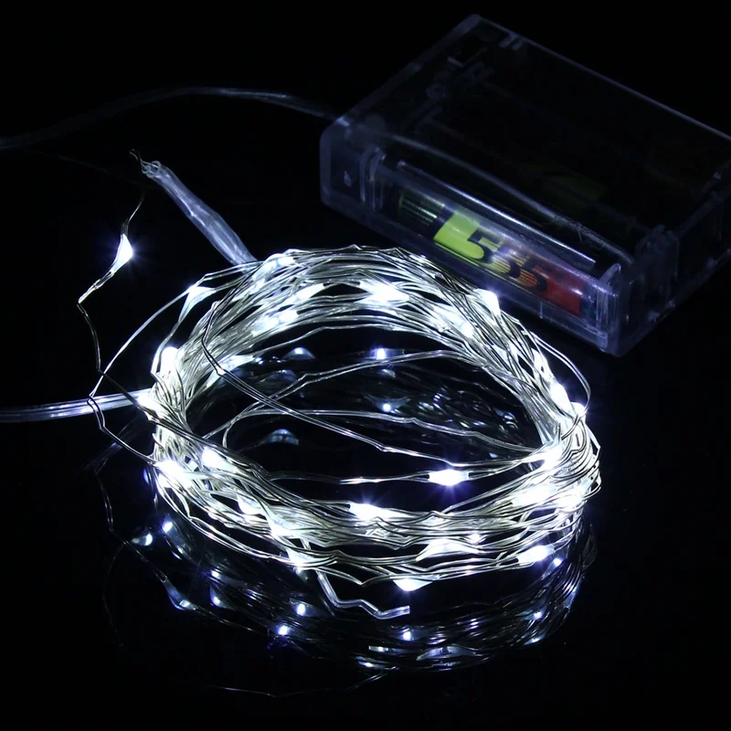 5M 50 LED String Fairy Light 3XAA lampada a batteria per ghirlanda di natale decorazione della casa di nozze supporto Dropshipping