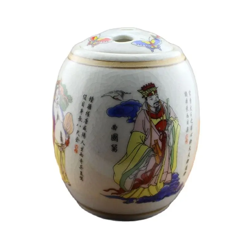 China Old Porcelain Painted Eight Immortals Jars