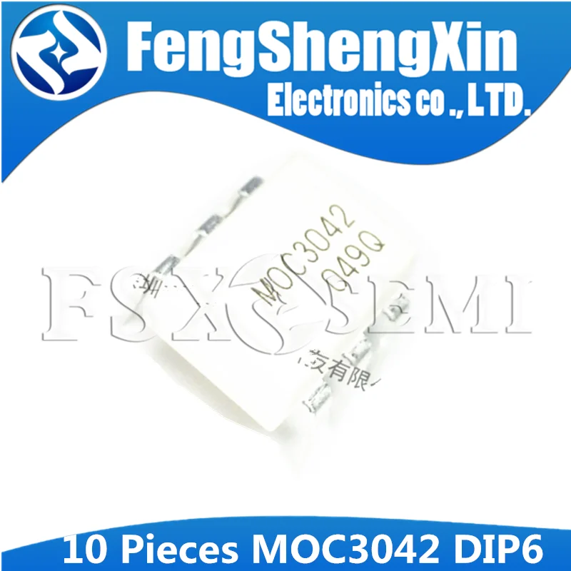 

100pcs/lot MOC3042 DIP-6 ZERO-CROSS OPTOISOLATORS TRIAC DRIVER OUTPUT