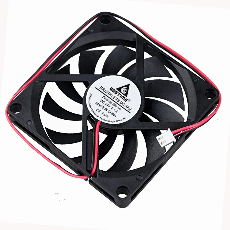 Imagem -03 - Gdstime 24v 80 mm 80 mm x mm x 10 80 mm Centímetros 8010 Caixa do Computador Ventilador de Refrigeração sem Escova da cc Axial Dissipador Cpu Cooler Fan 20 Peças Lote