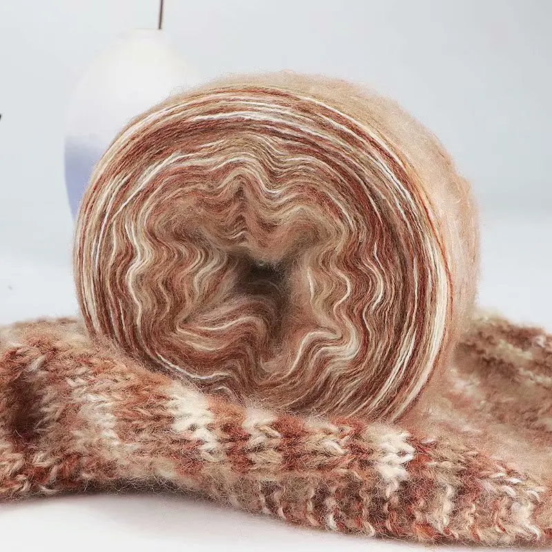 

100g/ball Silky Wool Mohair Yarn for Knitting Hand Woven DIY Fluffy Plush Sweater Scarf Shawl Crochet Thread