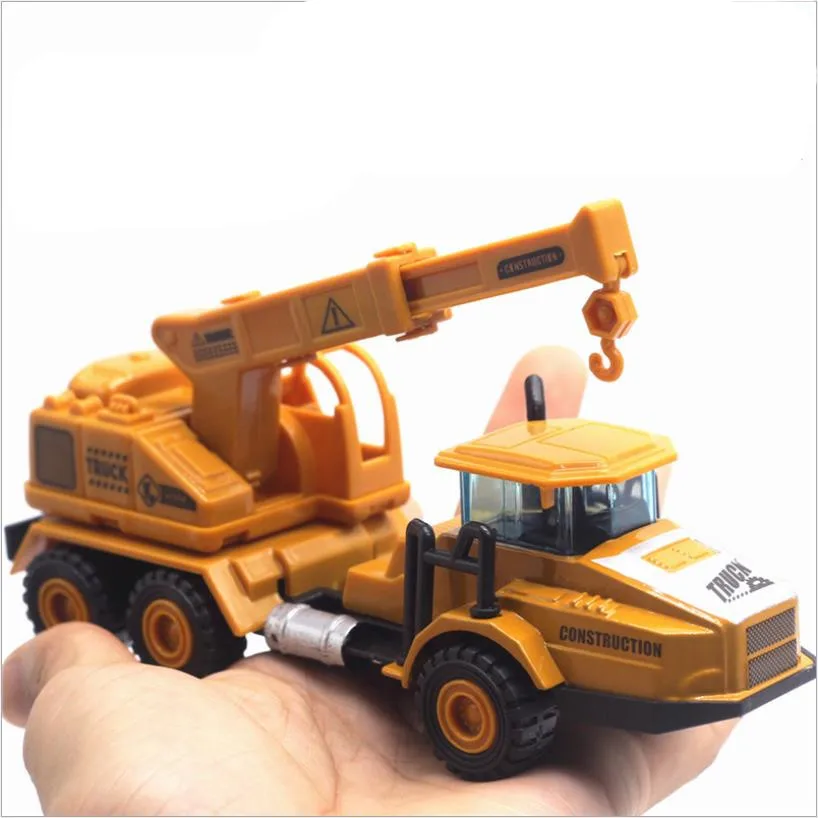 1:43 alloy high simulation engineering vehicle model,pull back excavator,dump truck,mixer truck,crane toy,free shipping