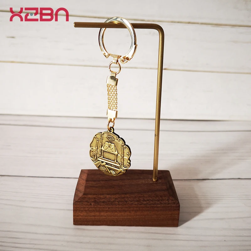 Masonic Key Chain Mason Freemason Horus's Eye of All Knowledge Car Keychain Men's Pendant Ring Personality Creative Present