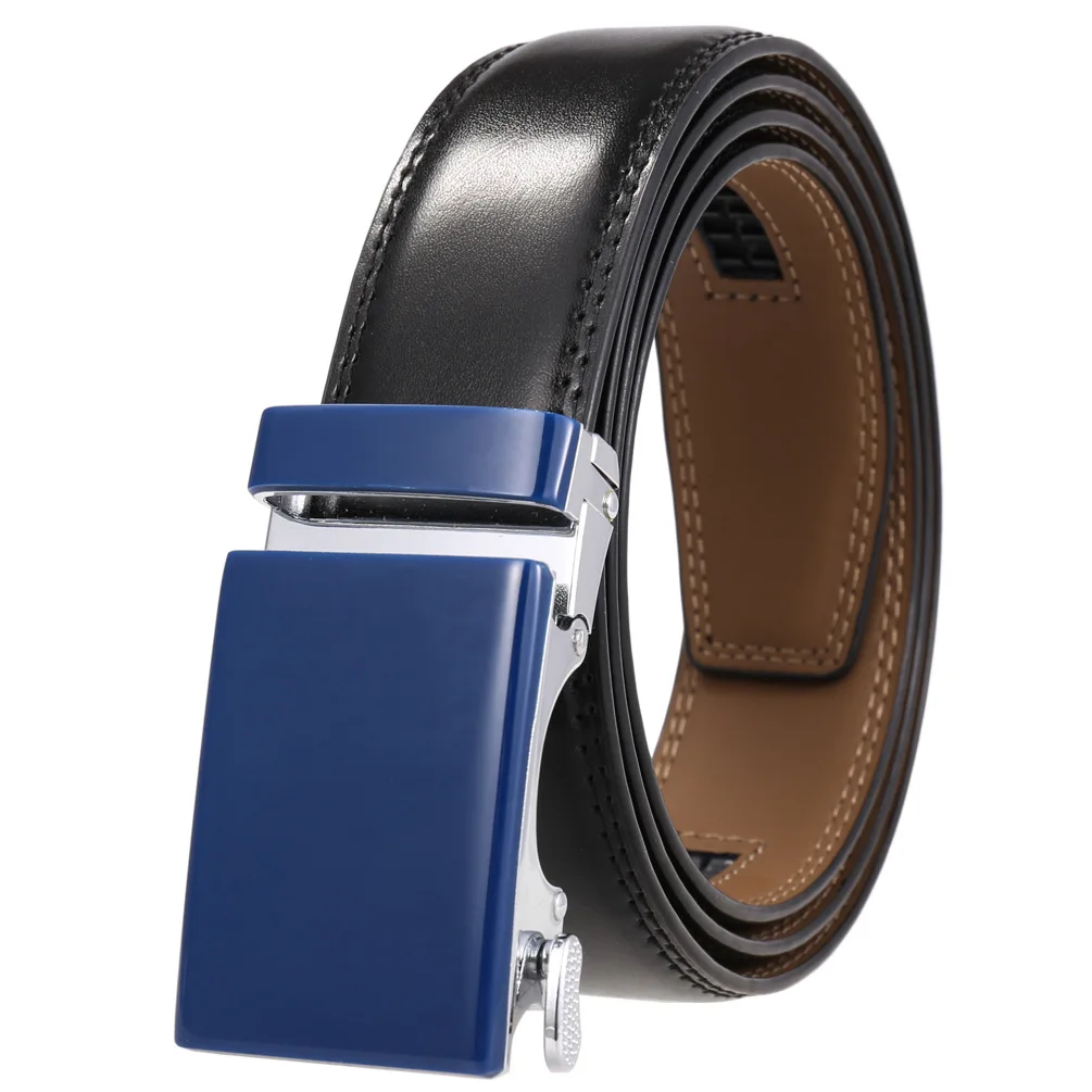 Neue Luxus Marke Gürtel für Männer Hohe Qualität Männlich Strap Echtes Leder Taille Band Automatische Schnalle Gürtel Ceinture Homme 3,5 cm – Detail 38