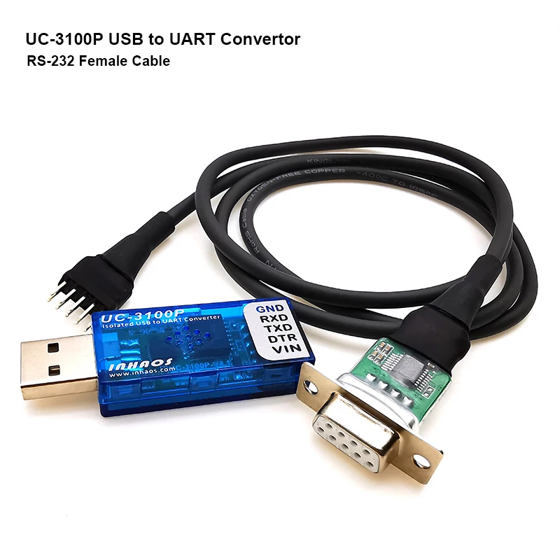 UC 3100P Isolated USB to UART Convertor 1Mbps RS-232 RS-485 RS-422 DB9 For Arduino Android Windows Linux Mac OS 3750V