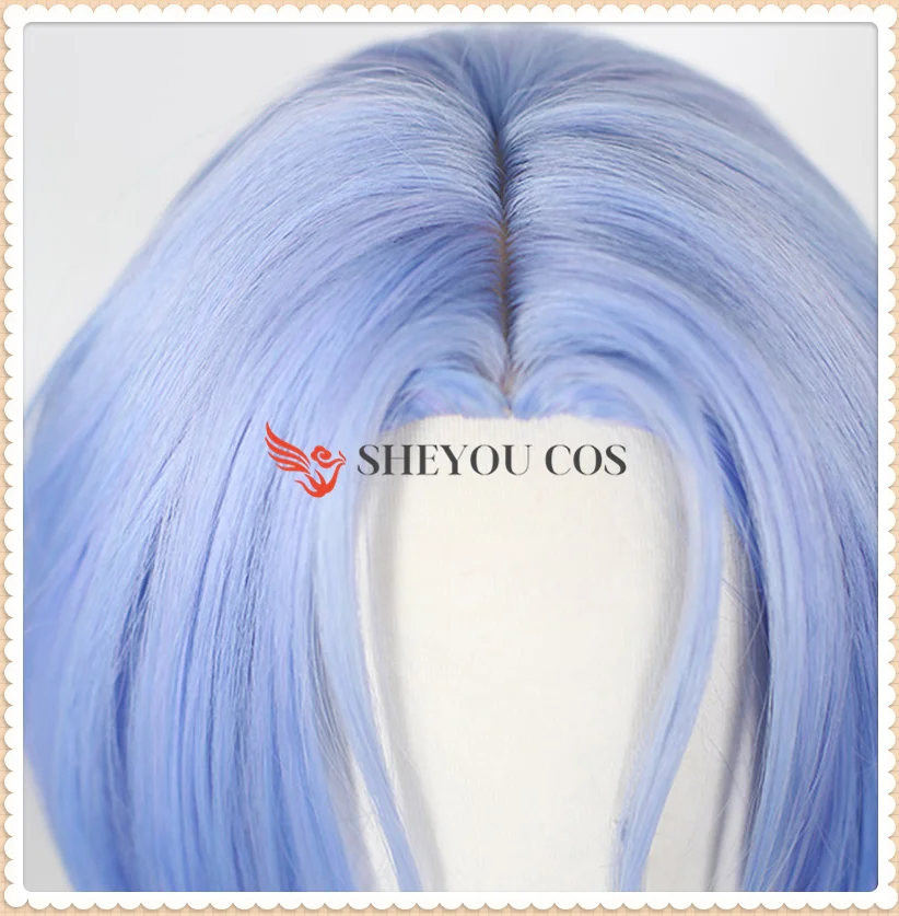 SK∞ Langa Cosplay Wig SK8 the Infinity Cosplay Blue Short Men Wigs Middle Part Mullet Heat Resistant Synthetic Hair + Wig Cap