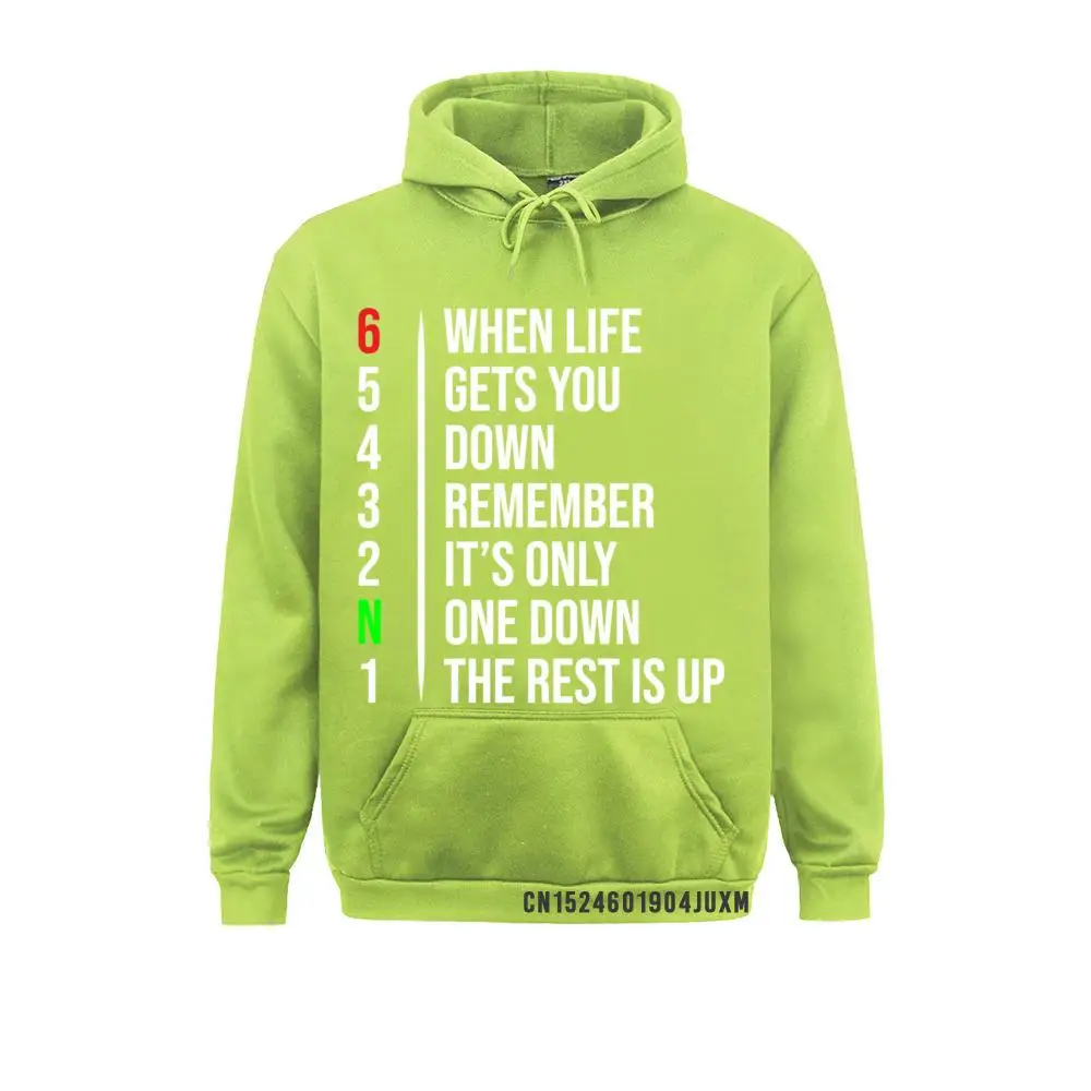 Motorbike Motorcycle Gears Hoodie When Life Gets You Down Pullover Hoodie Fall Hoodies Men Prevailing Sweatshirts