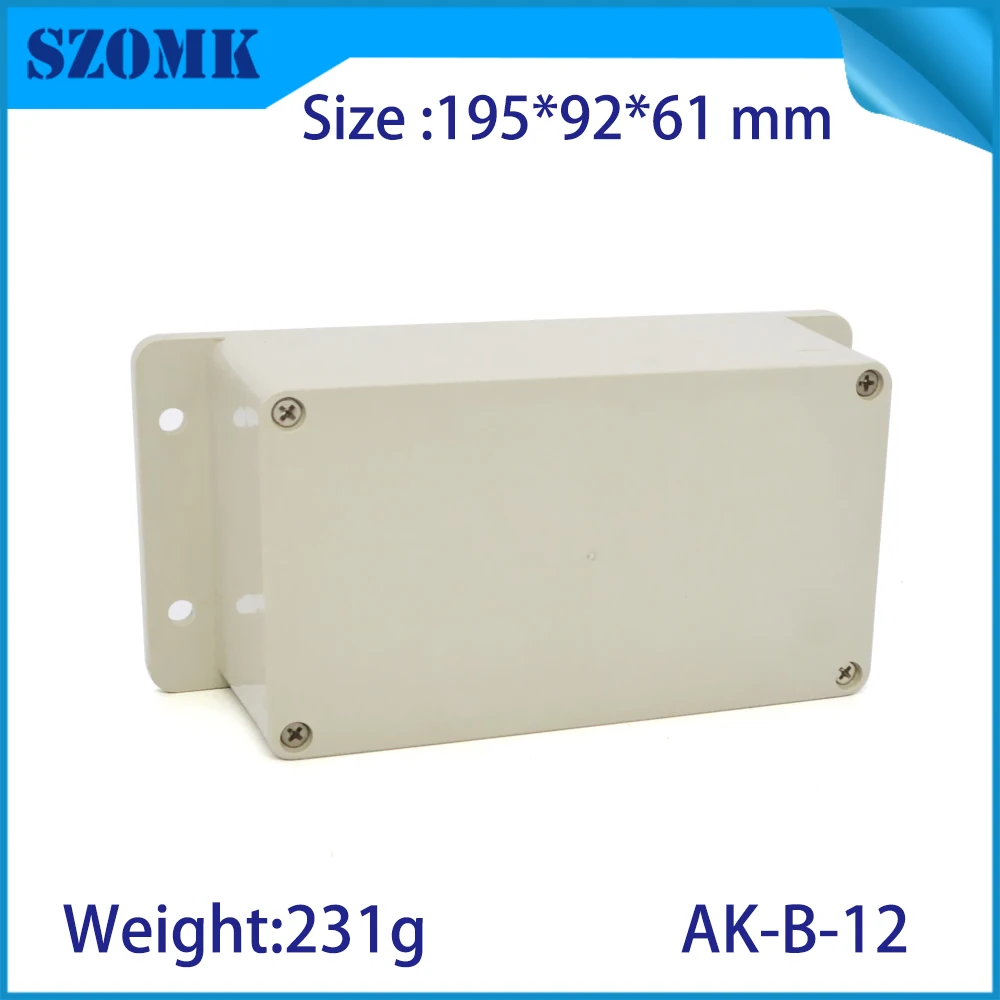 4 Pcs 195*92*61mm IP65 waterproof plastic case hot selling plastic enclosure electronics box szomk plastic enclosure housing