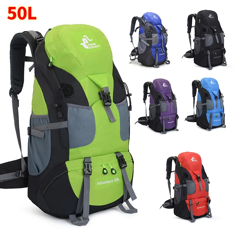 

50L Camping Backpack Outdoor Waterproof Hiking Backpacks Man Woman Travel Rucksack Cycling Daypacks Mountaineering Trekking Bag