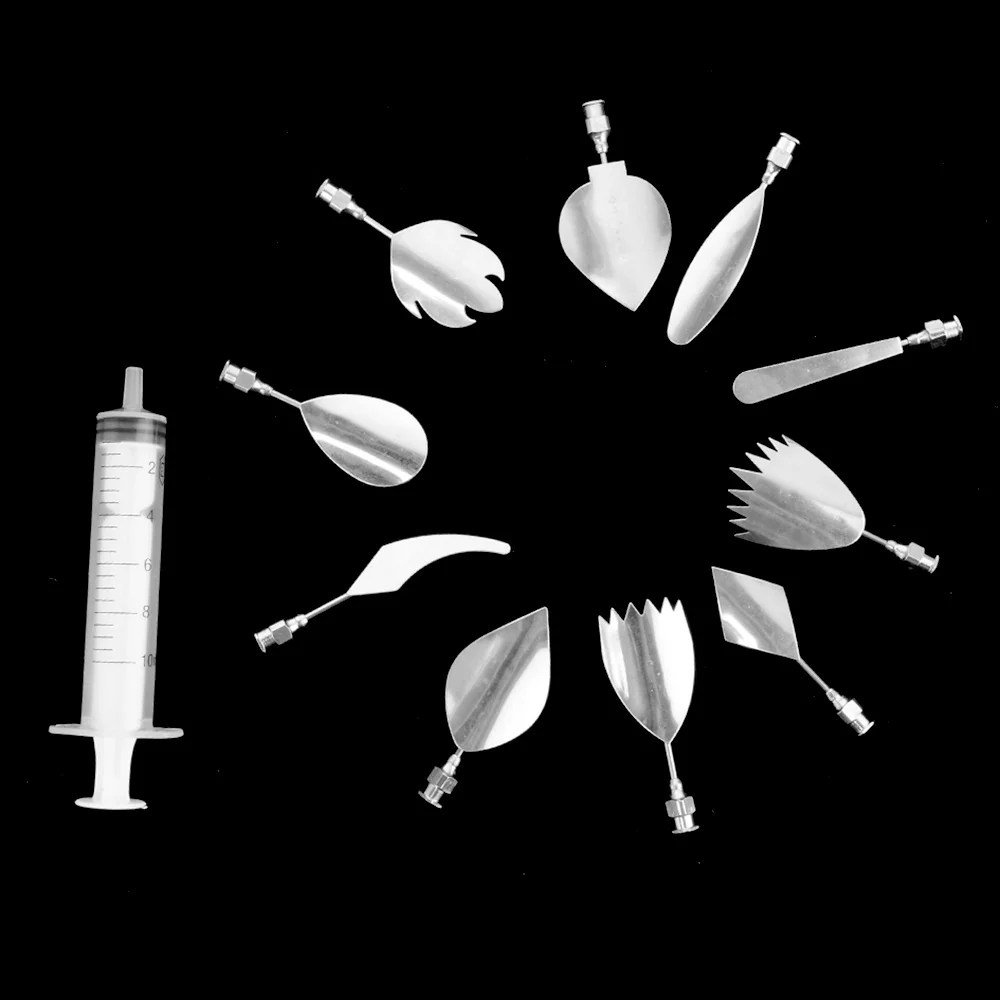 10Pc 3D Gelatin Jelly Art Pudding Flower Cake Decoration Mold Moulds Needle Tools Baking Pastry Decor Art Needls With Tube New