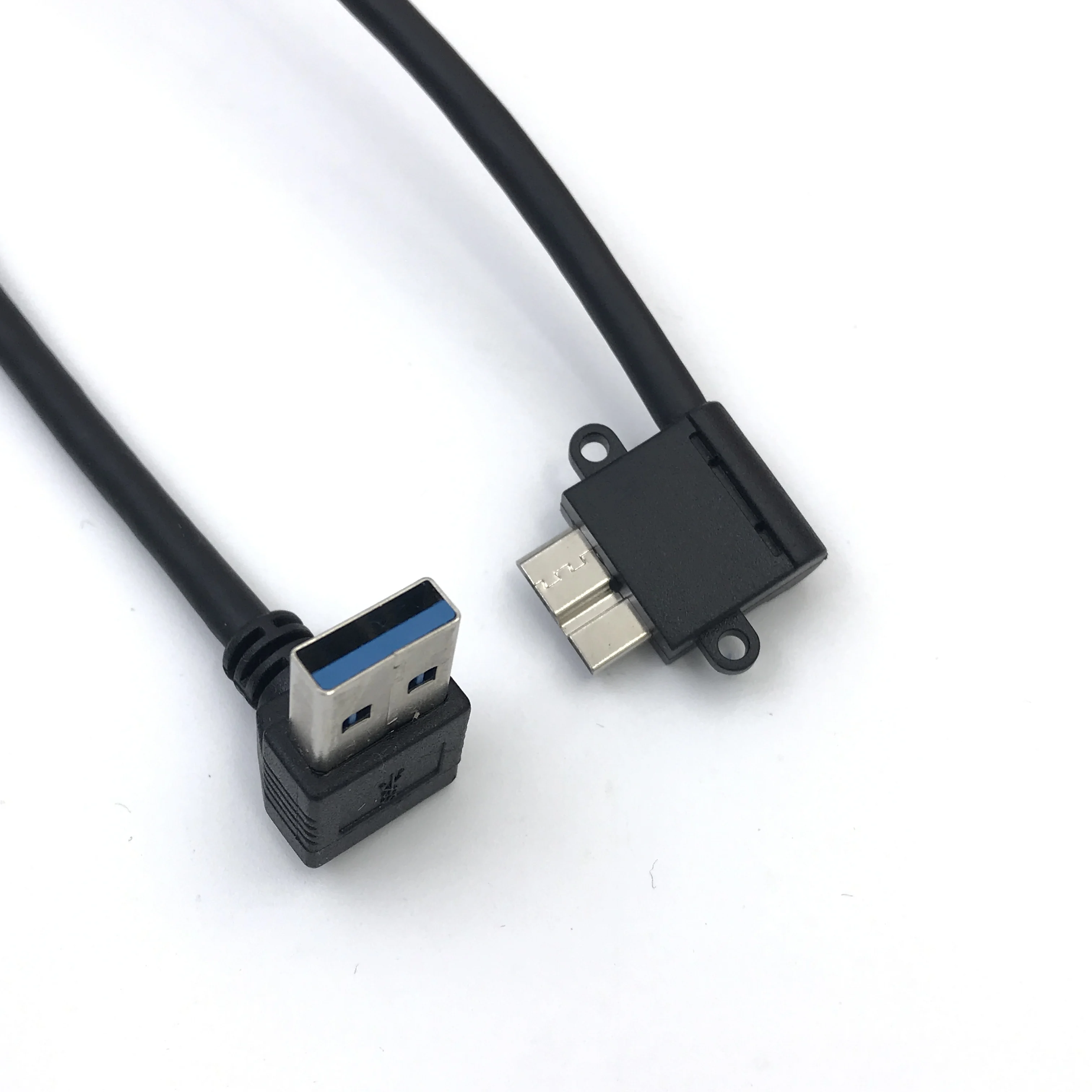 90 Degree UP Down Left Right Angled USB 3.0 Type A to Micro B Male Cable for Samsung S5 Note 3 HDD External Hard Drive Disk