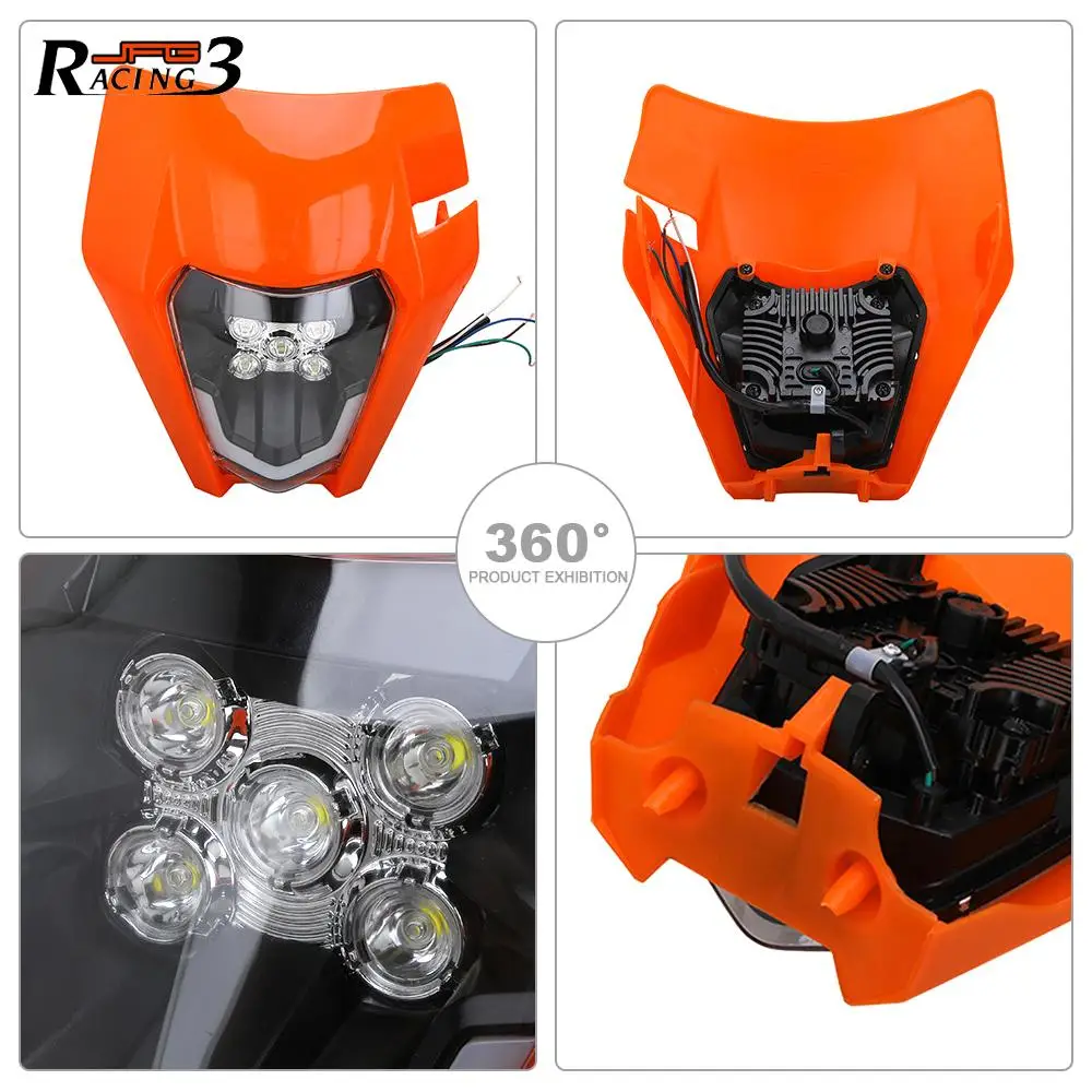 For KTM EXC EXCF XC XCF XCW SX SXF 125 144 150 250 300 350 400 450 530 Motorcycle LED Headlight Headlamp Head Light Lamp