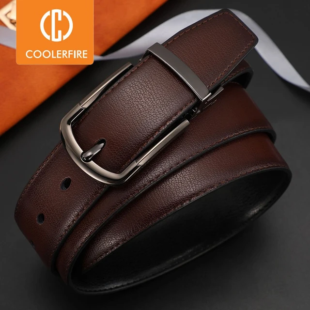 Men Genuine Leather Belt 100cm 110cm 120cm 130cm 140cm 150cm  160cmReversible Buckle Brown and Black Business Dress Belts for Men -  AliExpress 200000297