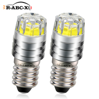 E10 Screw LED Light COB 2W 3V 6V 12V DC Motorcycle Auto Car LED Interior Bulb Flashlight Torch Headlamp White Warm White Yellow