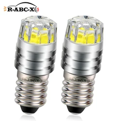 E10 Screw LED Light COB 2W 3V 6V 12V DC Motorcycle Auto Car LED Interior Bulb Flashlight Torch Headlamp White Warm White Yellow