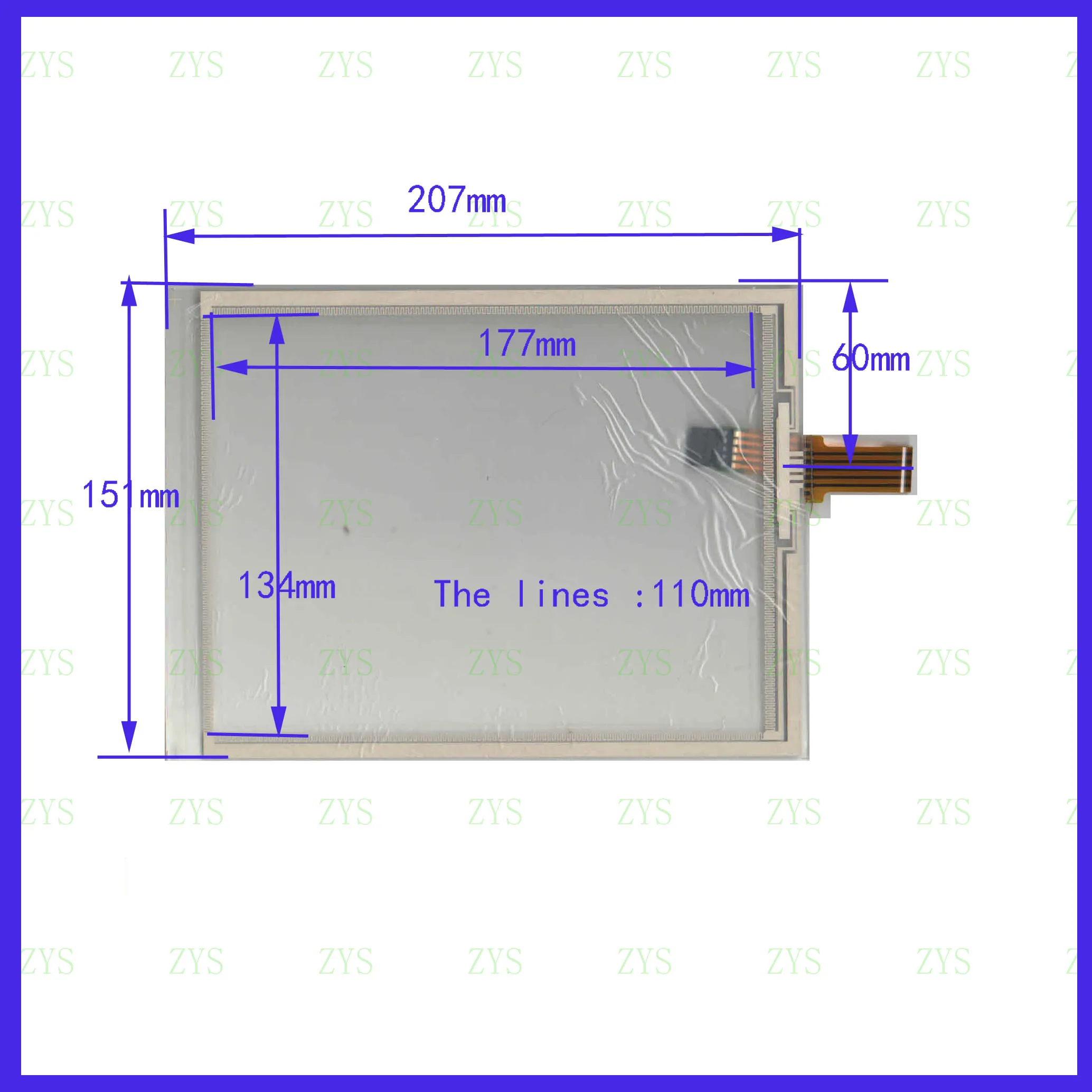 5PCS/LOT 208*151mm  4lines resistance screen this is compatible blass suitable 208mm*151mm