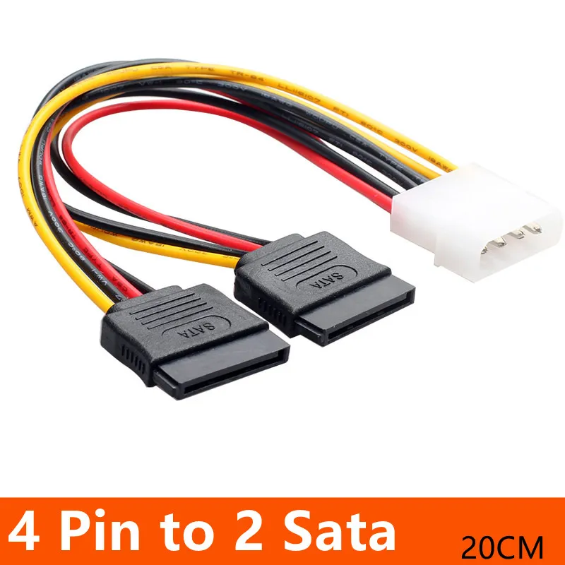 SATA II Hard Disk Power 15Pin SATA To 2 15Pin/4Pin IDE Molex to 2 of 15Pin/SATA 15Pin to Molex IDE 4Pin HDD Power Adapter Cable