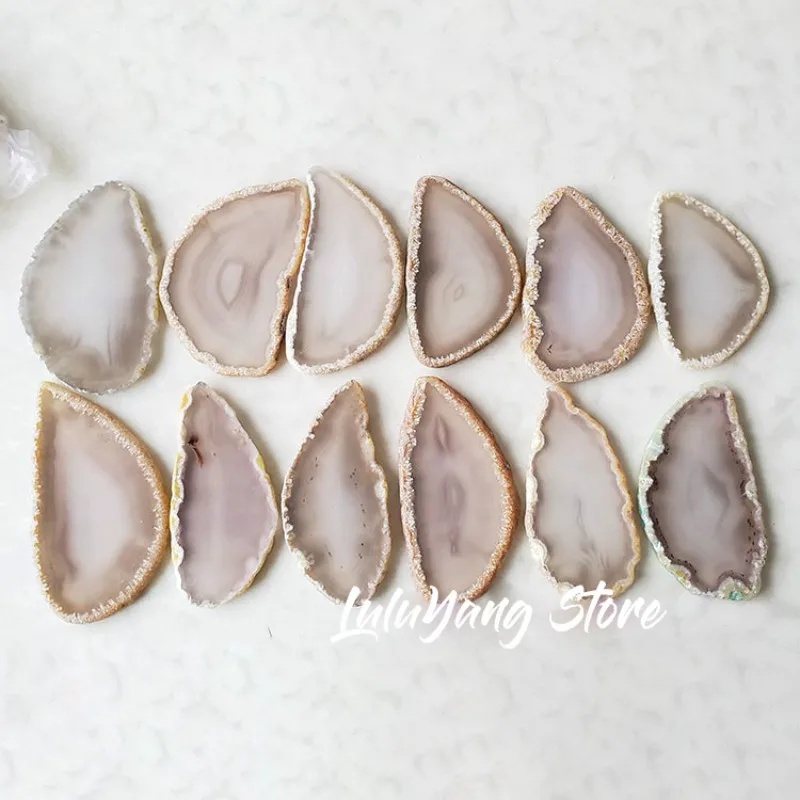 

Agate Place Card Invitations, Natural Slices, Writing Painting, Name Tag, Table Party, Wedding Decoration, Bridesmaid Gift