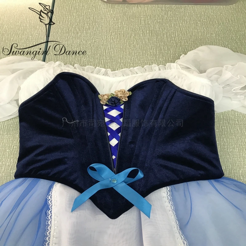 Adult Royal Blue La fille mal gardée Variation Professional Ballet Dress Costumes Child Coppelia Custom Made BT4040