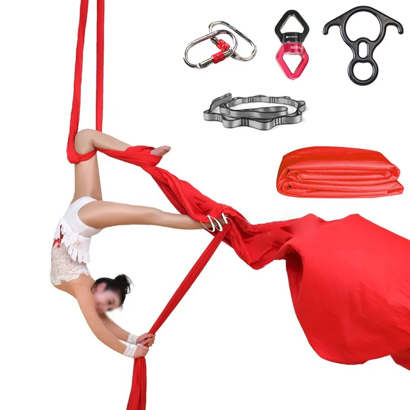 Aerial Silks Set for Acrobatic Flying Dance, Yoga Swing, Inversion Fly Air Therapy, Aerial Fitness, 10Yards, 9.2m