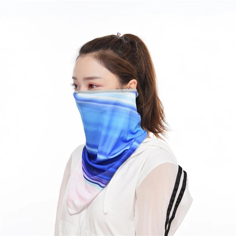 Printing Triangle Half Face Mask Men Women Cycling Bandana Sport Running Jogging Fishing Head Scarf Neck Mouth Shield Devil Cap