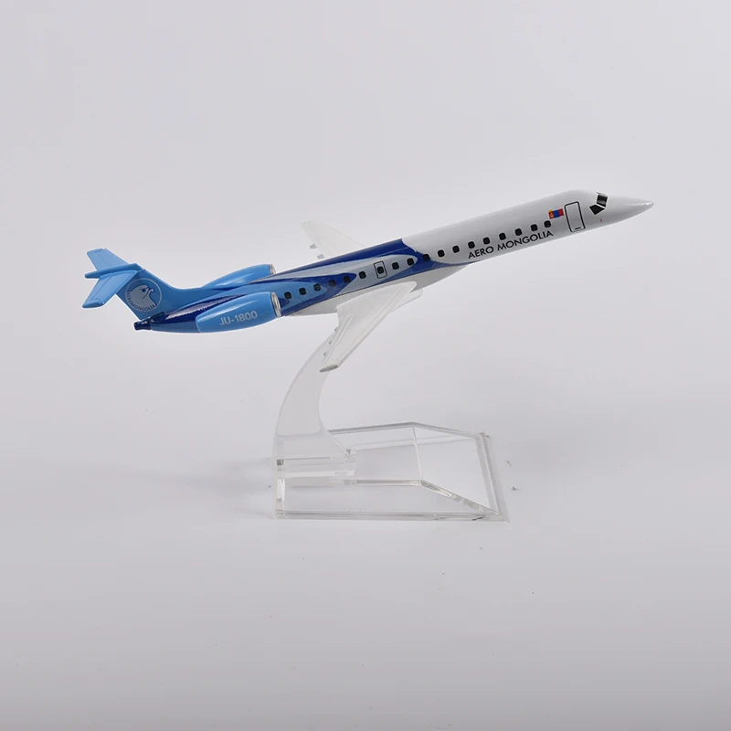 JASON TUTU 16cm Mongolian ERJ145 Airplane Model Plane Model Aircraft Diecast Metal 1/400 Scale Planes Factory Drop shipping