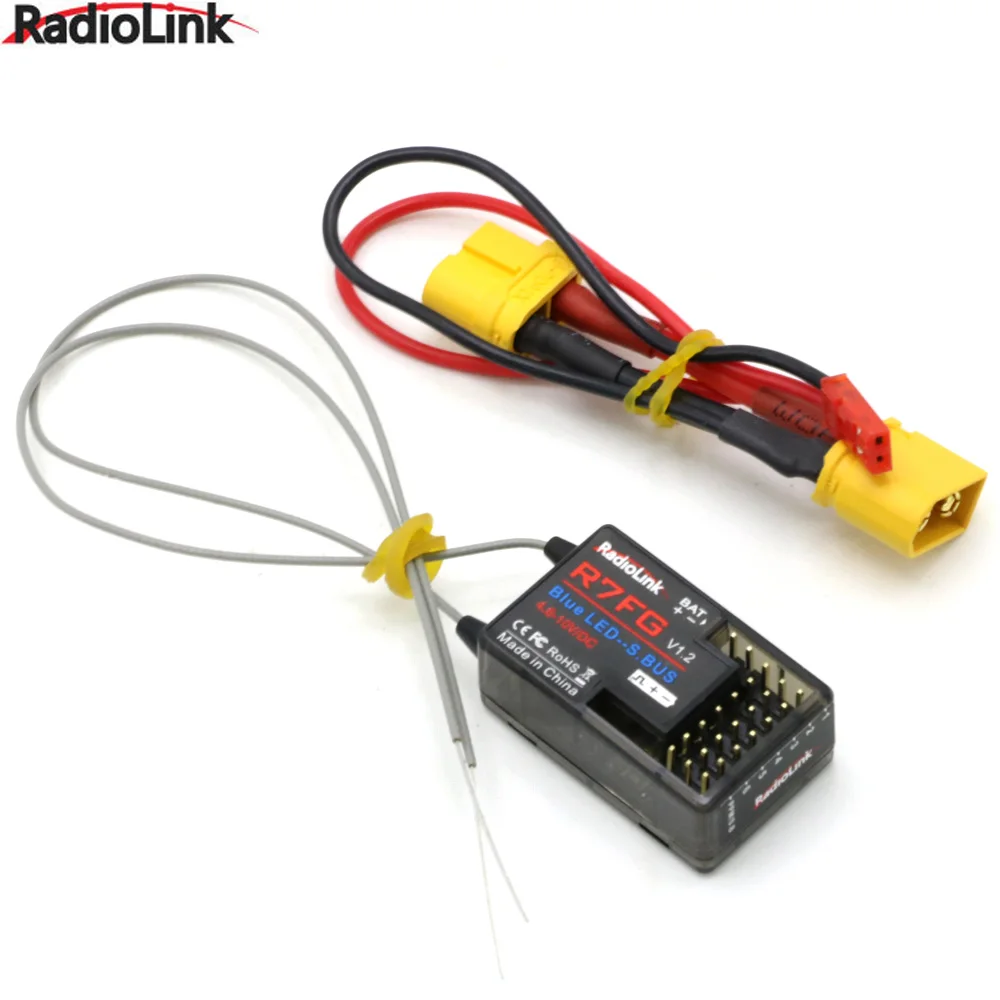 Radiolink RC4GS V2 4 Channel RC Transmitter and Receiver R6FG / R7FG with Gyro 400M Remote Controller for Car Boat Rock Crawler