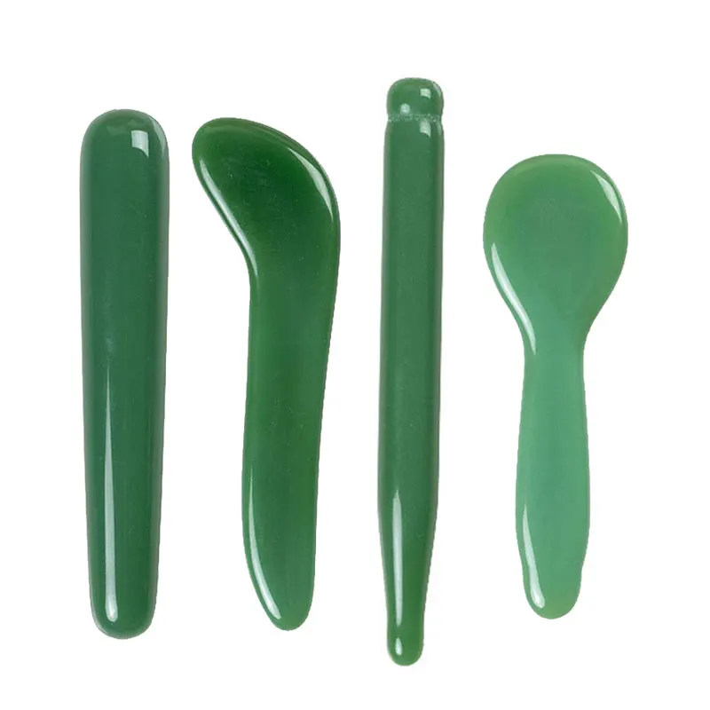 

Dark Green Jade Stone Gua Sha Board Facial Massage Tool Gouache Scraper Massager For Face Body Skin Care SPA Acupuncture Therapy