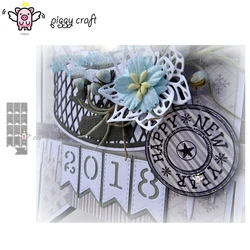 Piggy Craft metalowe matryce do wycinania matryce cyfrowy numer baner papier do scrapbookingu nóż rzemieślniczy forma ostrze dziurkacz szablony matryce