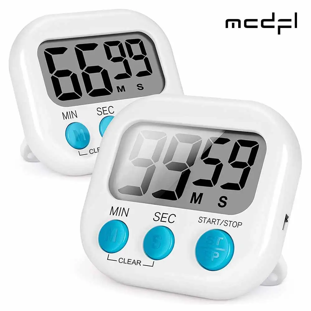 MCDFL Electronic Timer Digital Loud Bell Cooking Kitchen Gadget Sets Gym Stopwatch Fridge Magnets Minuteur Kids Cute Accessories