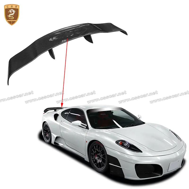 

CSSYL Carbon Fiber Fit For Ferrari F430 High Quality Black Rear Wing Car Accessories