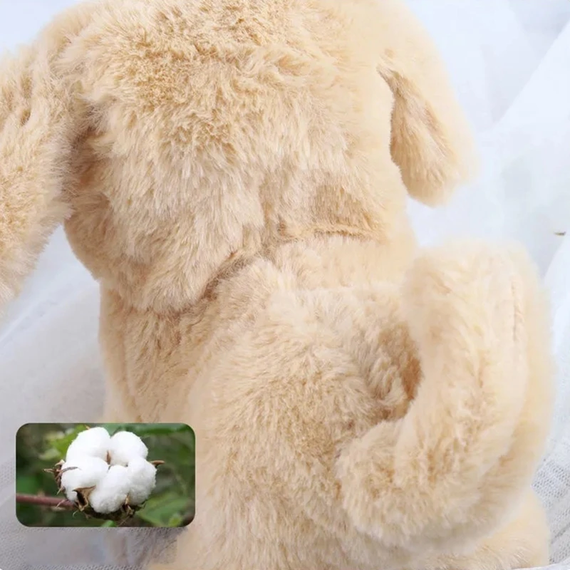 77HD caminar eléctrica perro de peluche muñeca de regalo de cumpleaños suave interactivo juguete Animal en miniatura para los niños de educación temprana Anti-ansiedad