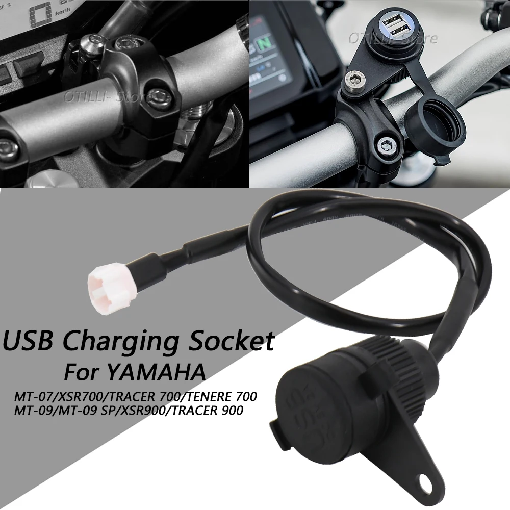 

For YAMAHA MT07 XSR700 Tracer 700 Tenere 700 All years NEW USB Socket Motorcycle Charger Waterproof Support phone MT09 2017-2021