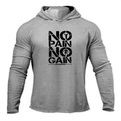 Men's Hooded T Shirt Autumn Slim Fit Hoodie Long Sleeve T-shirt Men Sport Running Shirt Gym Bodybuilding Tee Tops Fitness tshirt