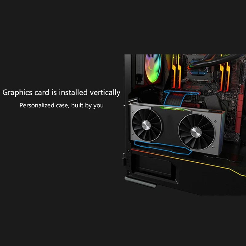 extensão para placa gráfica, velocidade, 5/10 pcie x16 riser, para gpu vertical