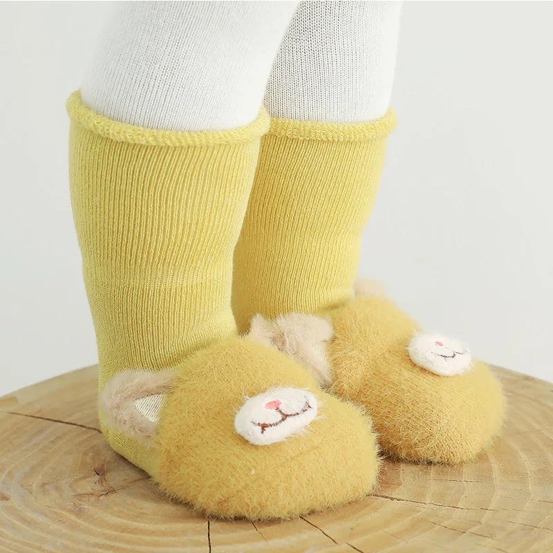 Baby Winter Cotton Anti Slip Long Socks Kid Child Toddler Newborn Infant Boy Girl Warm Terry Thick Thermal Animal Knee High Sock