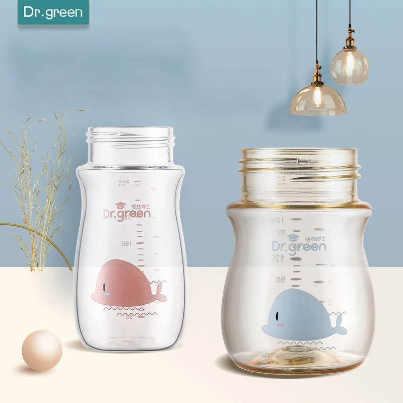 

Dr. Green Baby PPSU Glass Bottle Large Caliber Fast Flushing Bottle Newborn Bottle Training Baby Feeding Accessory bottle