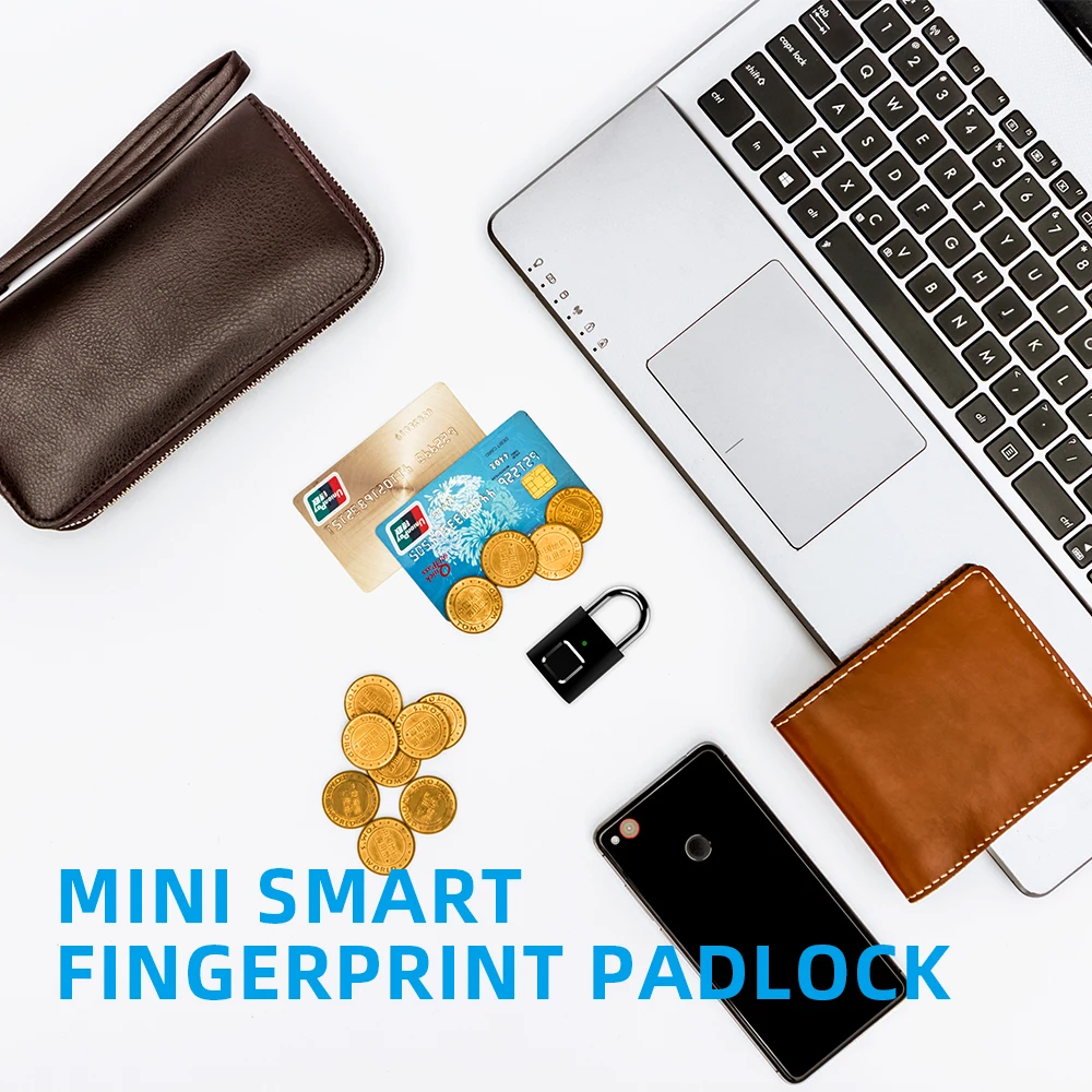 Mini Recarregável Keyless Smart Fingerprint Lock Anti-Theft Security Door Bagagem Pequena Caixa Cadeado