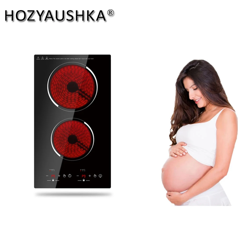 HOZYAUSHKA 1200+1800W double-head high-power electric ceramic stove touch control wide range of use