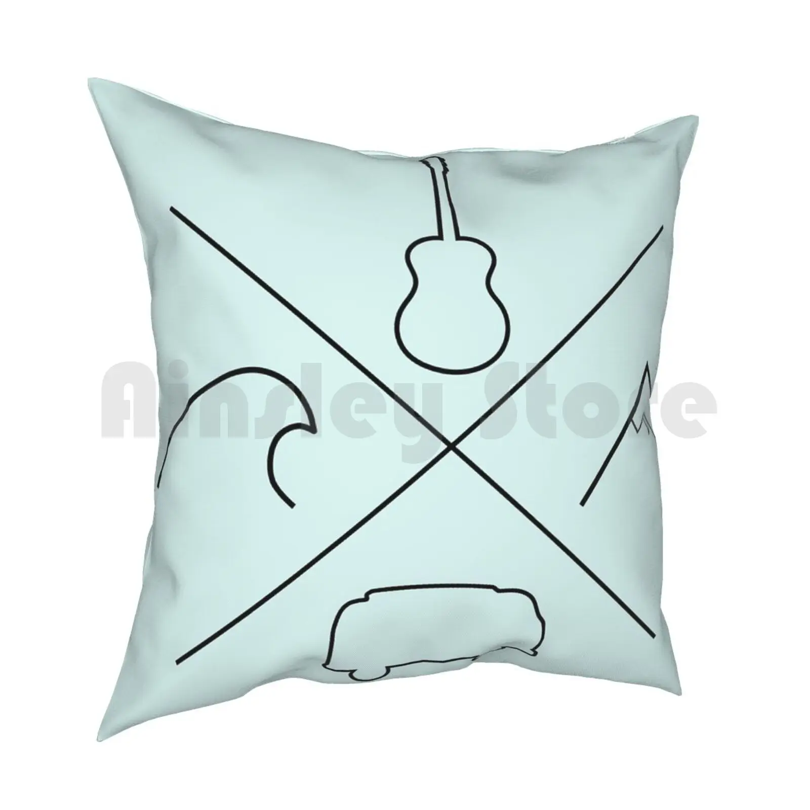 All The Good Things Pillow Case Printed Home Soft Throw Pillow All The Good Things Simple Things Simple Life Van Van