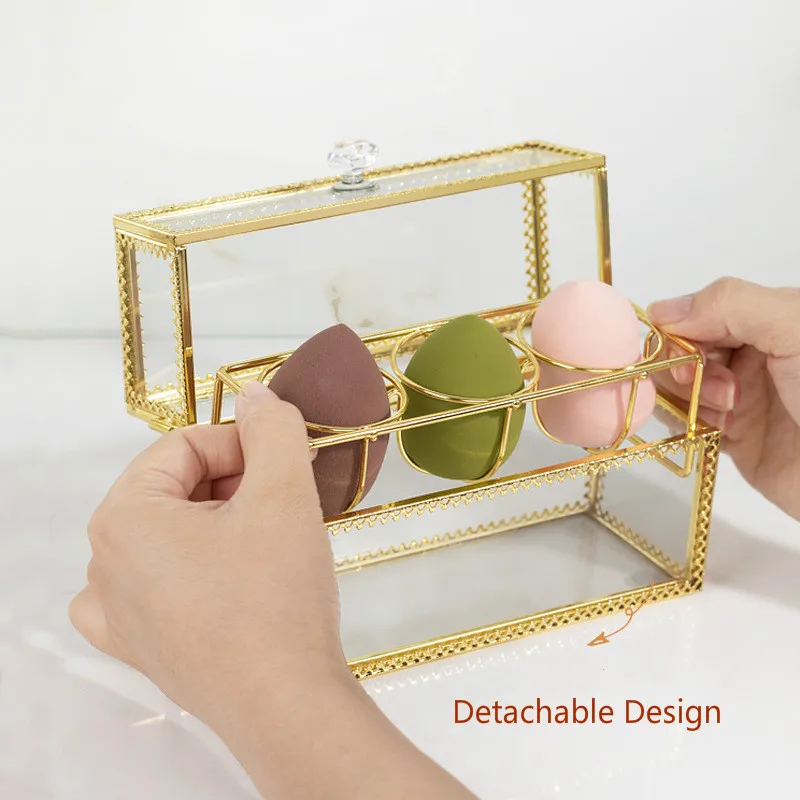 Luxury 3/9 Grid Dust-proof Cosmetics Puff Holder Makeup Sponge Box Plastic Protable Waterproof Storage for Sponge Beauty Egg