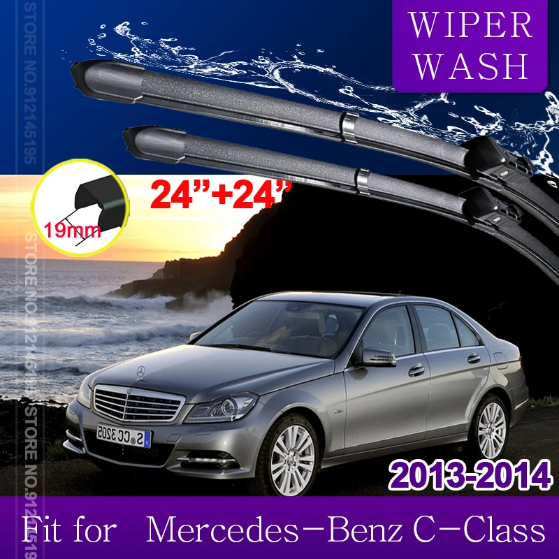 

Car Wiper Blade for Mercedes-Benz C-Class W204 2013 2014 Front Window Windscreen Windshield Wipers Car Accessories Stickers