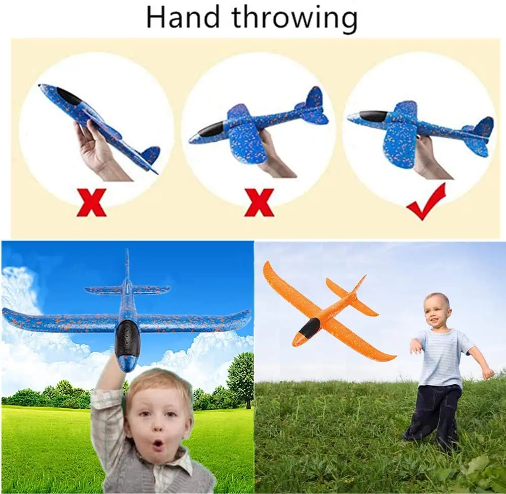 36cm Hand Throw Airplane EPP Foam plane Launch fly Glider Planes Model Aircraft Outdoor Fun Airplane Toys for Children Kids Game