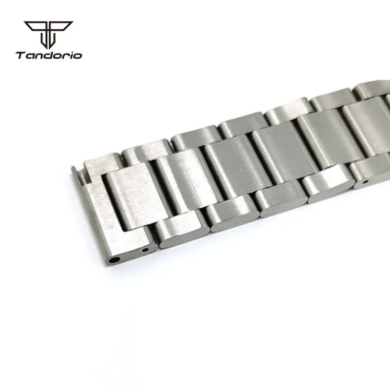 New Arrival 20mm/22mm Butterfly Buckle Stainless Steel Bracelet Silver Wristband 18cm Length Deployment Buckle Double Click