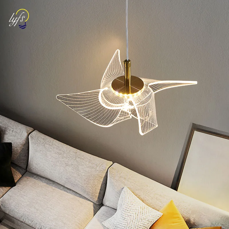 

LED Windmill Ceiling Pendant Lamp Kids Dining Table Hanging Lights Indoor Lighting For Living Room Bedroom Kitchen Decoration