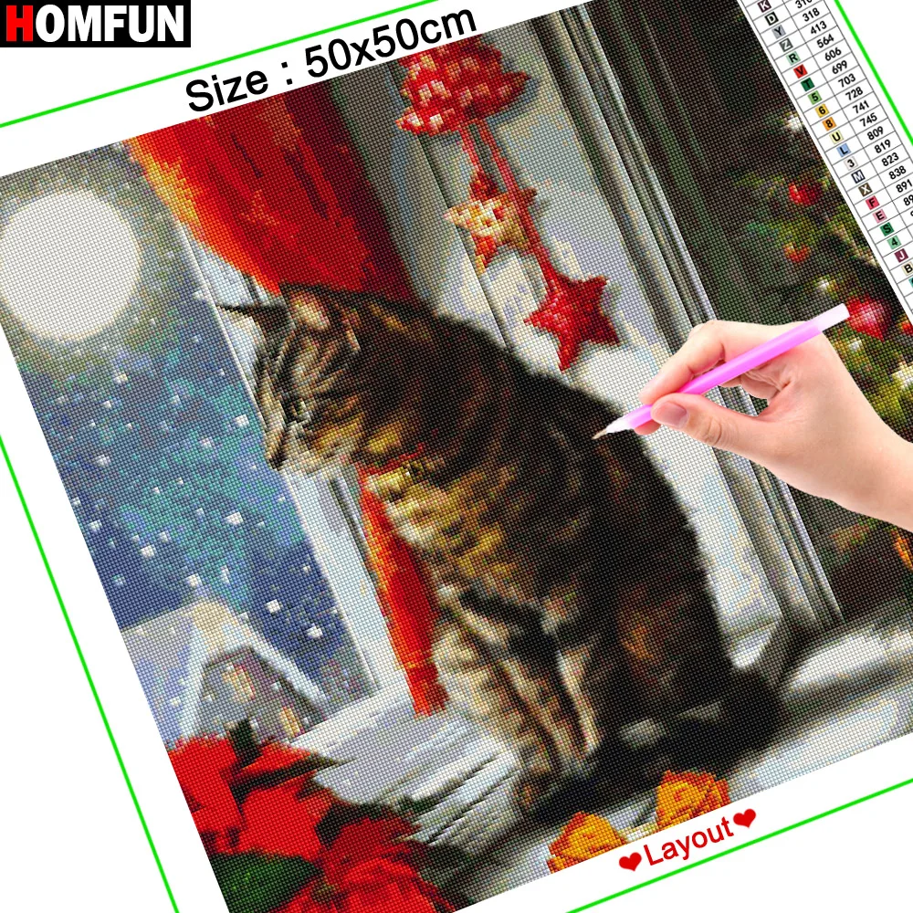 HOMFUN Diamond Embroidery DIY Diamond Painting Cross Stitch Kit \