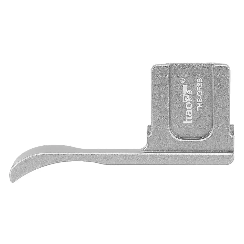 Haoge THB-GR3S معدن الحذاء الساخن الإبهام حتى بقية اليد قبضة لريكو GR III GRIII GR3 كاميرا الملحقات الفضة