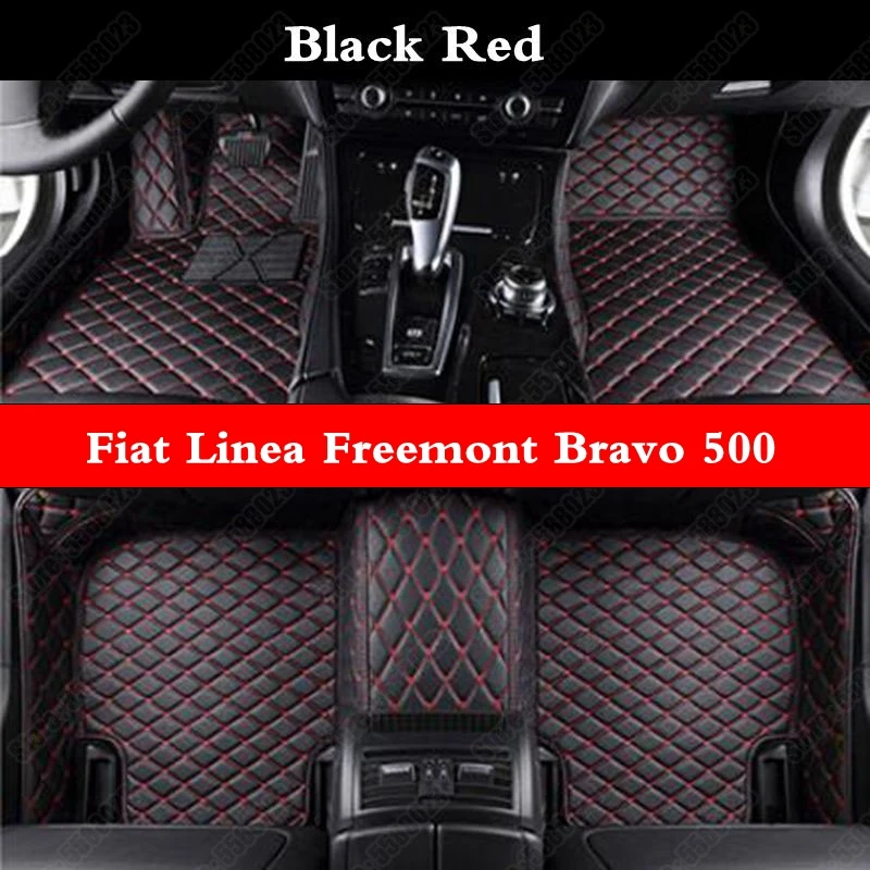 

Custom Fit Car Floor Mats for Fiat Linea Freemont Bravo 500 Palio Ottimo Automotive Leather All Weather Foot Pads Mat Rugs