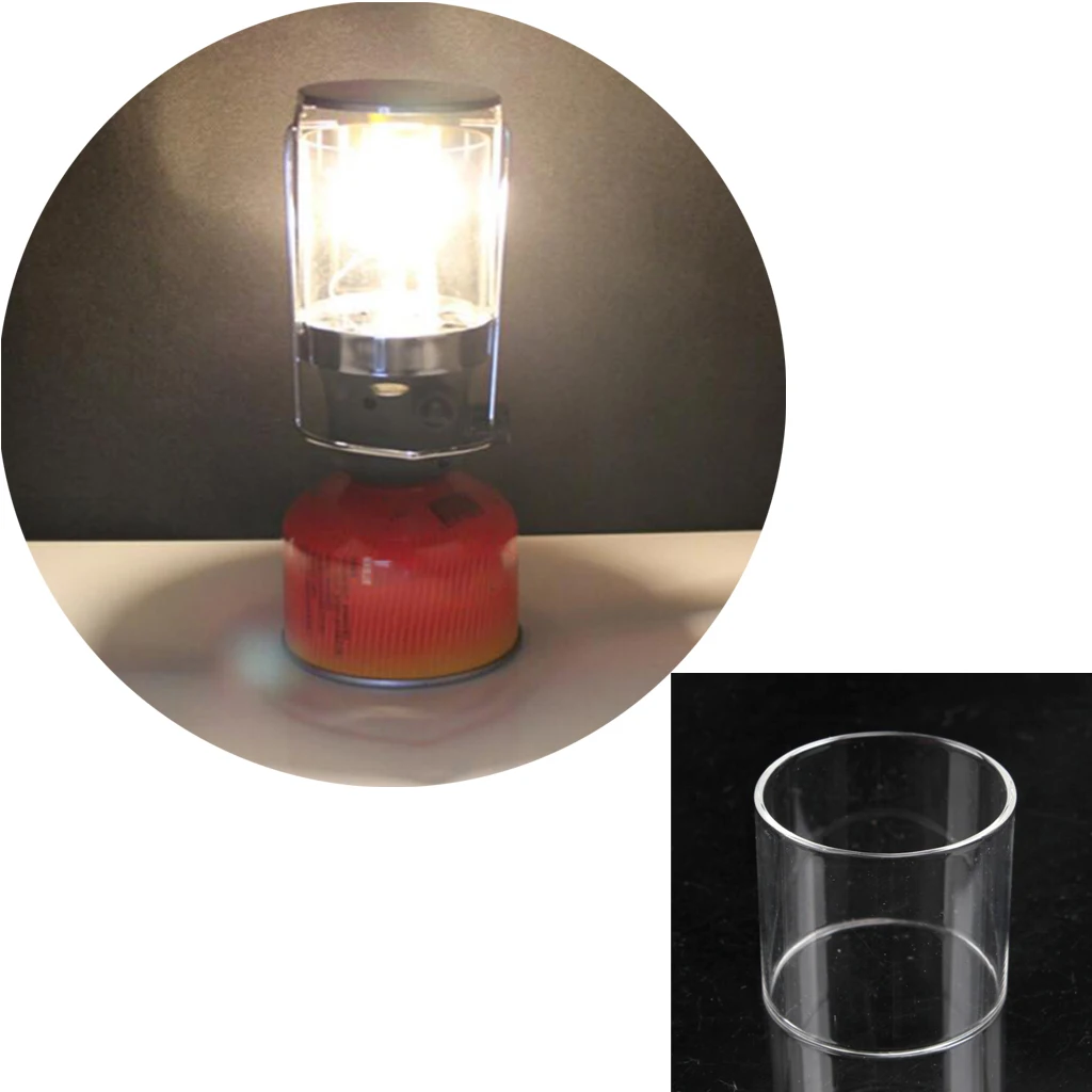 Tent Gas Lantern Lampshade - Replacemnt Glass Cover for Gas Lamp Accessory